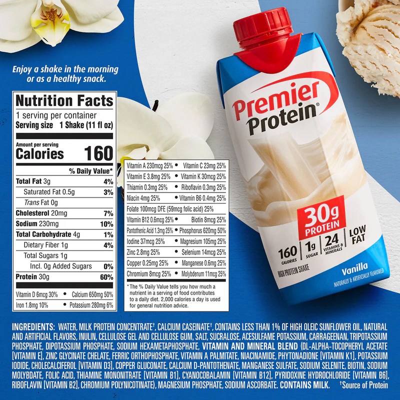 Premier protein shakes nutrition facts