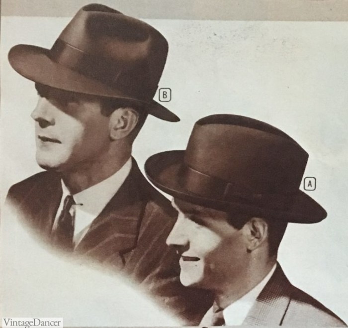 1940s fashion mens hats